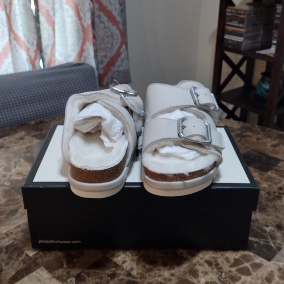 JSlides Genuine Shearling Slides - Picture 8 of 14